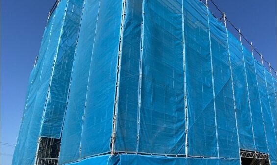 新築住宅工事足場